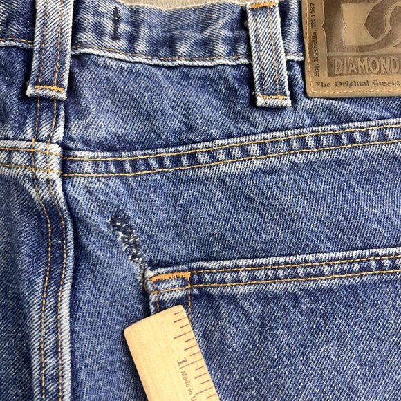 Diamond Gusset Jeans Mens 38x30 Blue Regular Fit Denim Made USA Workwear Classic - Picture 6 of 16